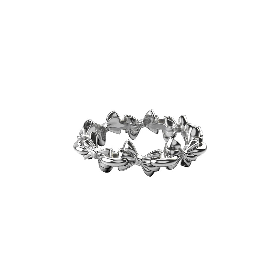 Stolen Silver Bow Infinity Ring