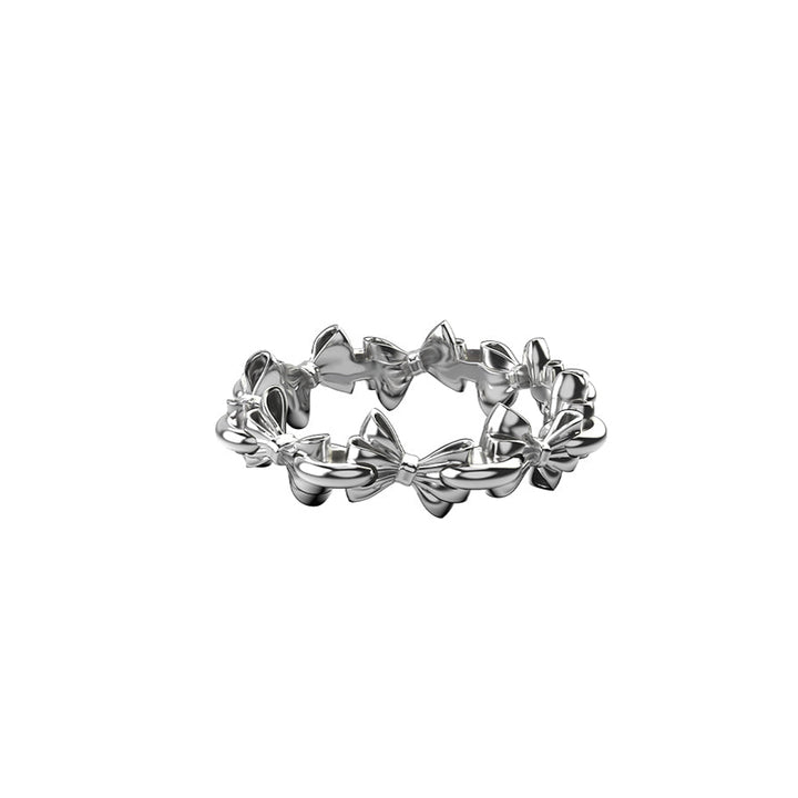 Stolen Silver Bow Infinity Ring