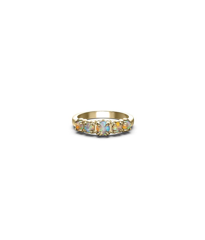 Stolen Gold Plated Halo Cluster Ring - Opal