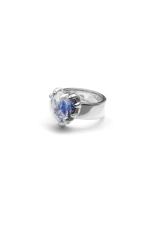 Stolen Silver Love Claw Ring - Moonstone