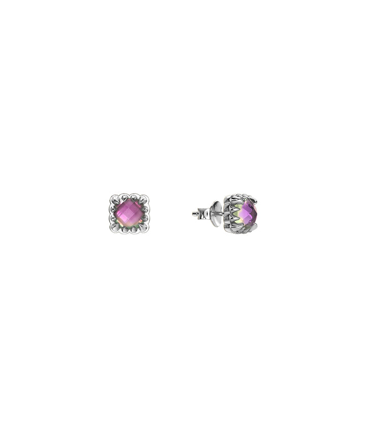Stolen Mini Claw Silver Studs - Mystic Quartz