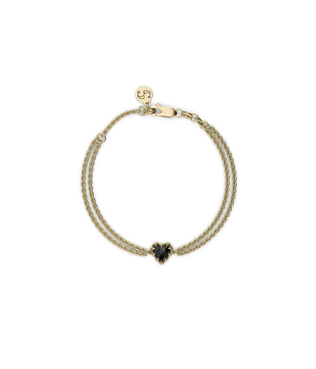 Stolen Gold Plated Love Claw Bracelet - Onyx