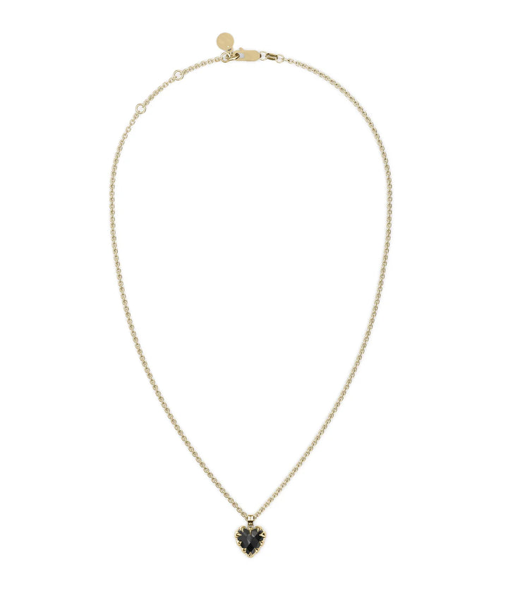 Stolen Gold Plated Love Claw Necklace - Onyx