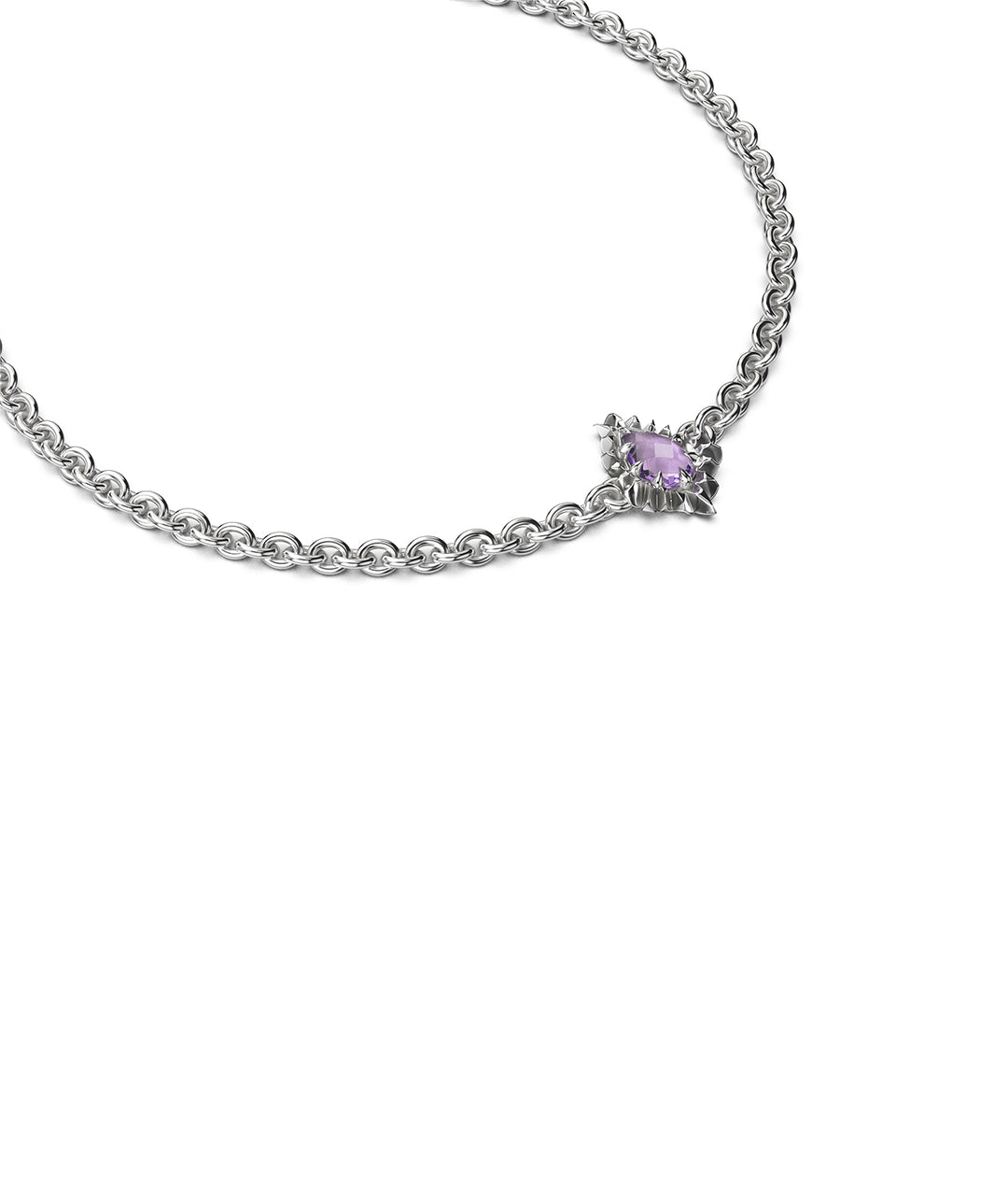Stolen Silver Jagged Teardrop Bracelet