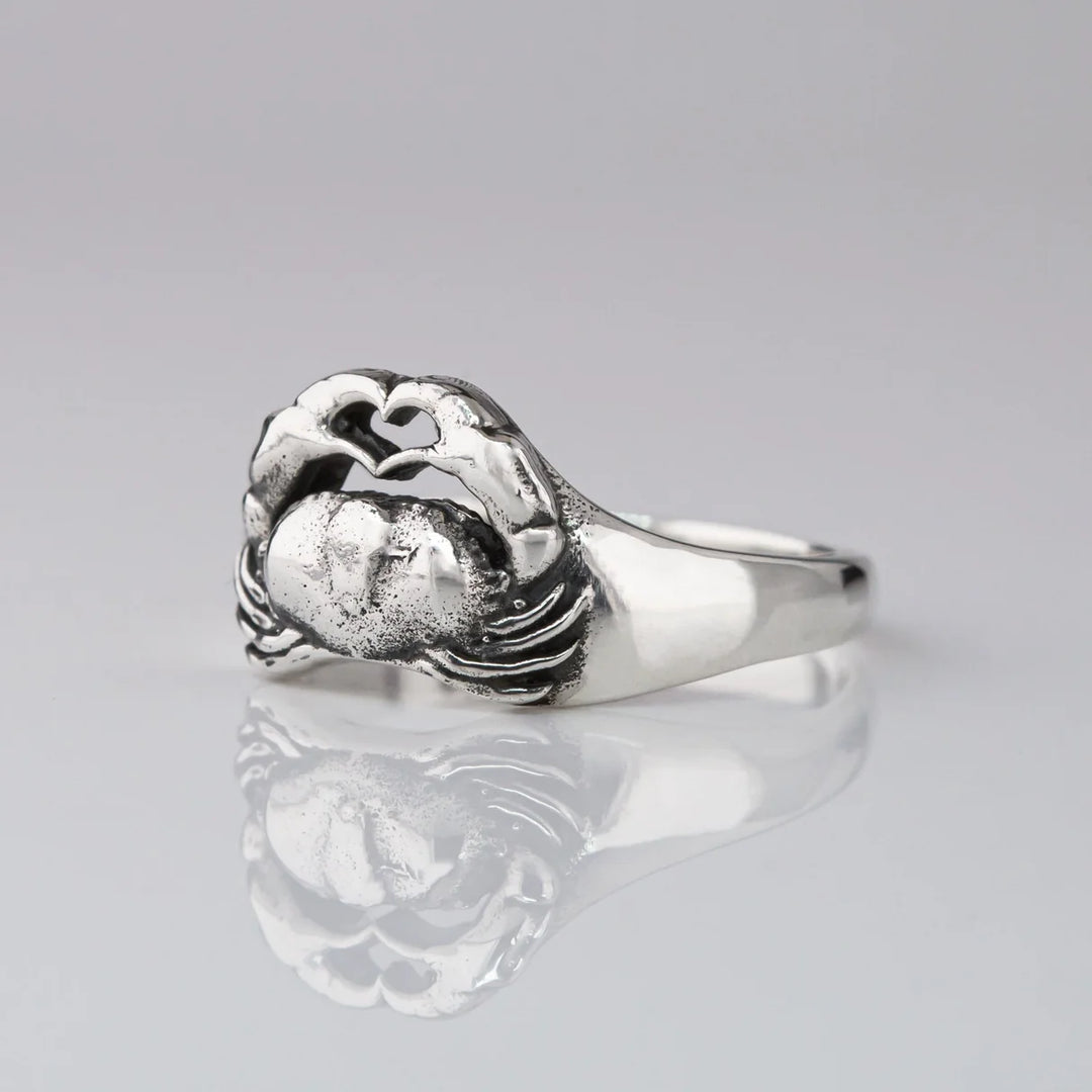 Nick Von K Sterling Silver Crab Romance Ring