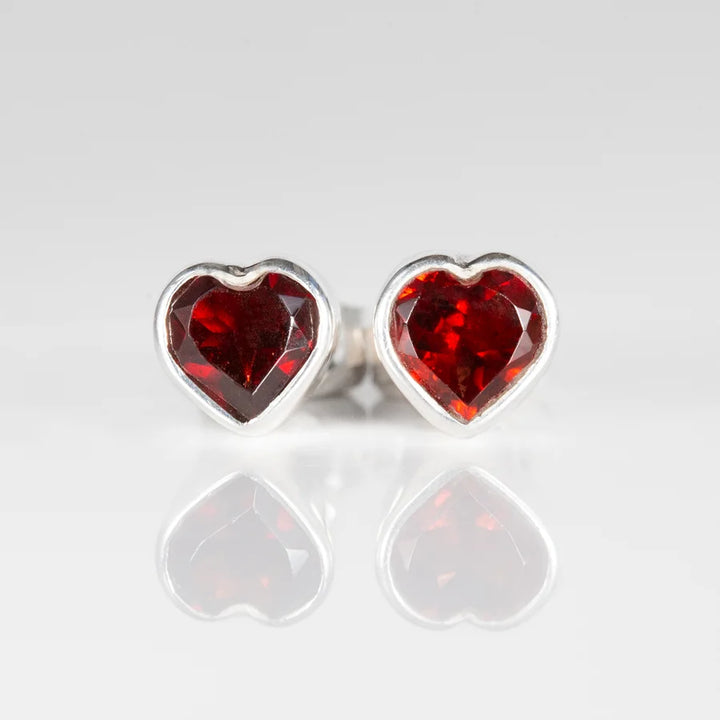 Nick Von K Sterling Silver with Garnet Crimson Crush Stud Earrings