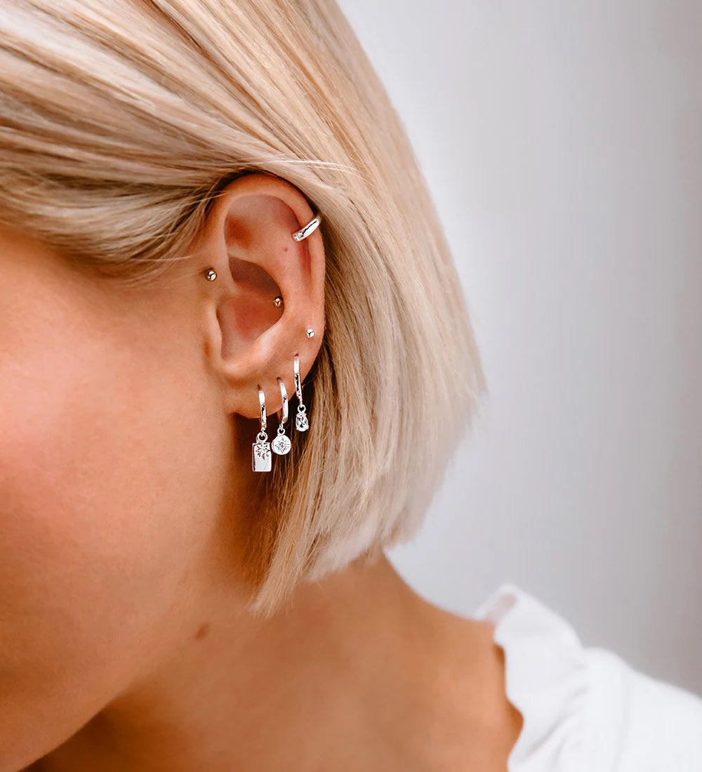 Kirstin Ash Star Coin Silver Hoops
