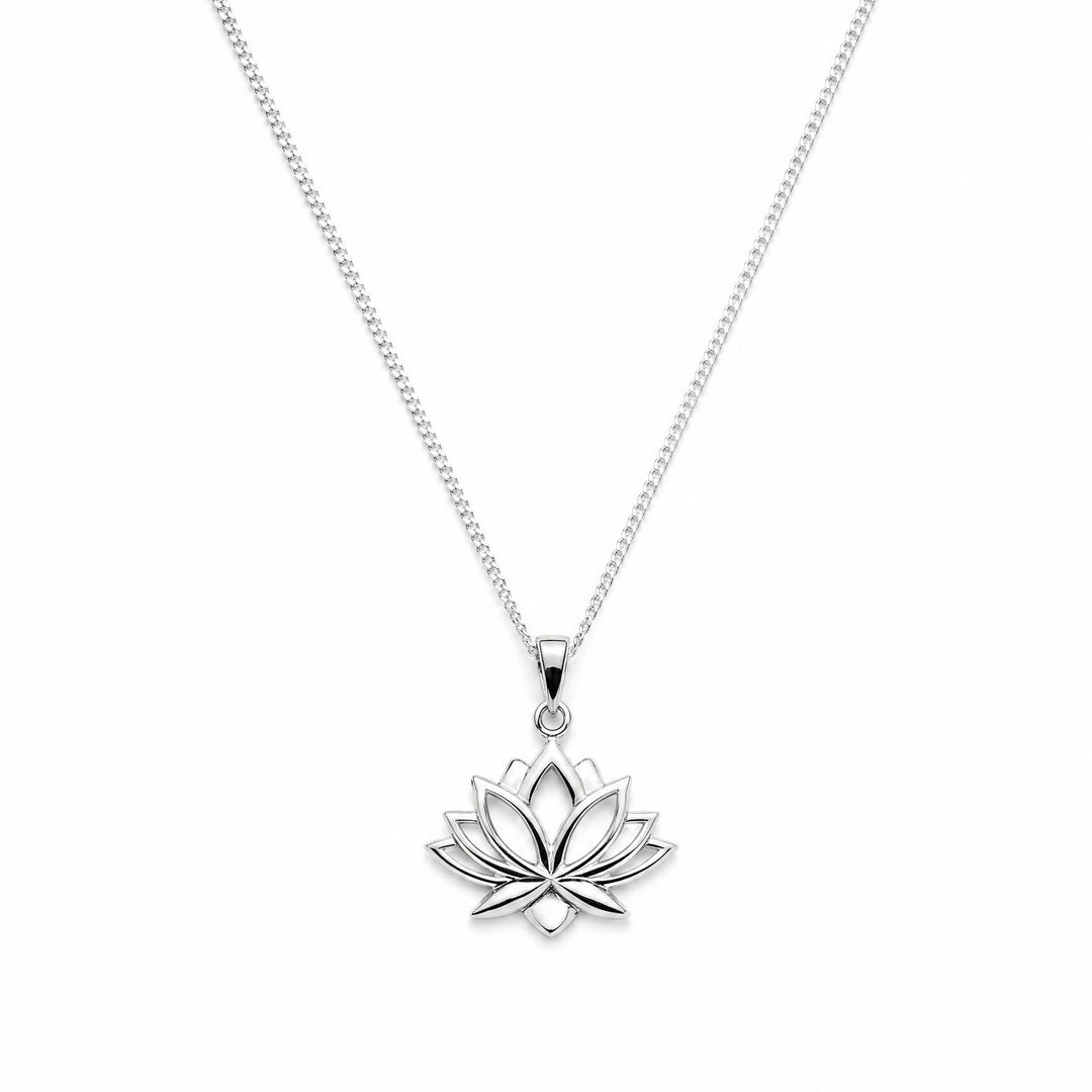 LT Sterling Silver Lotus Necklace