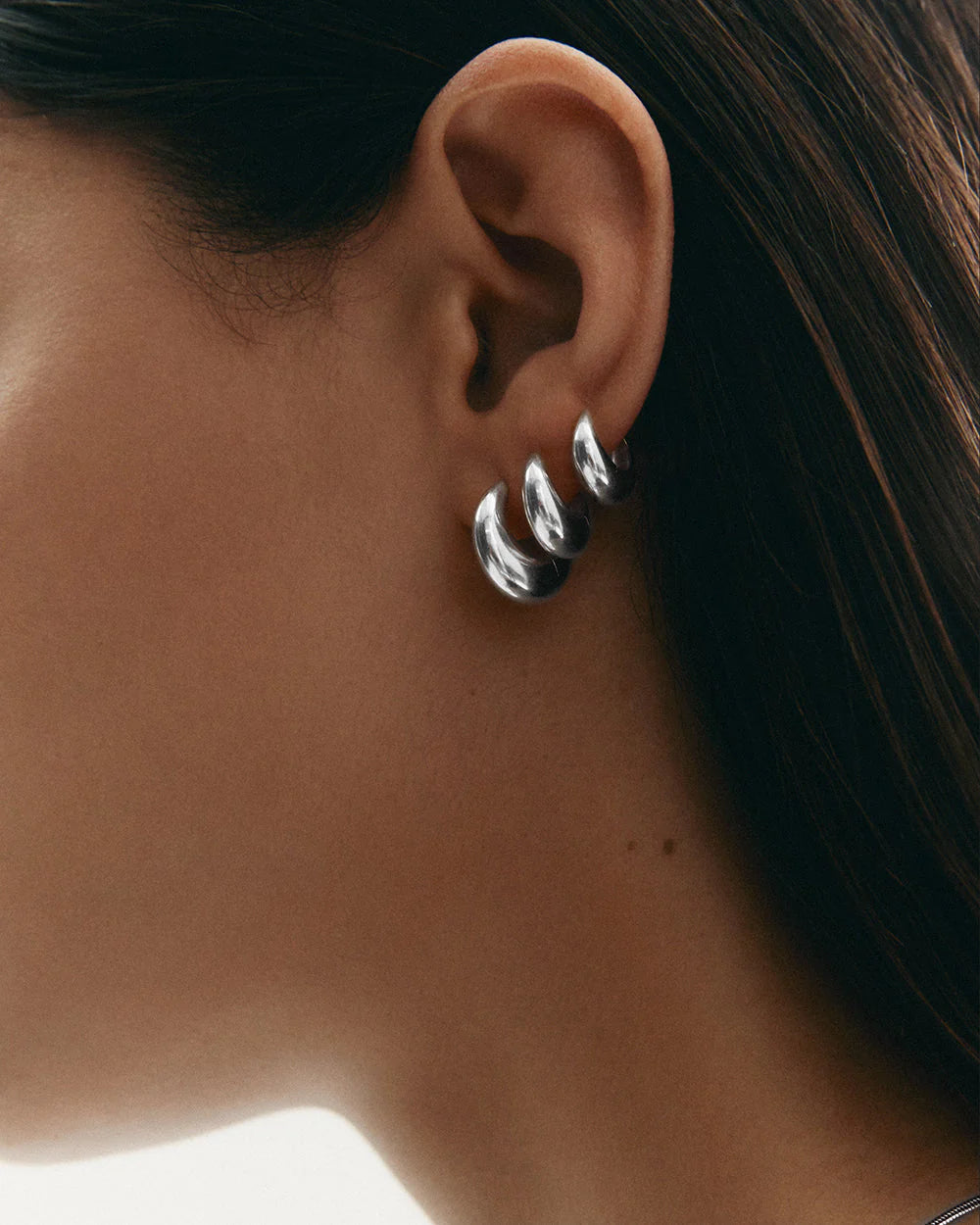 Kirstin Ash Indigo Hoops Sterling Silver