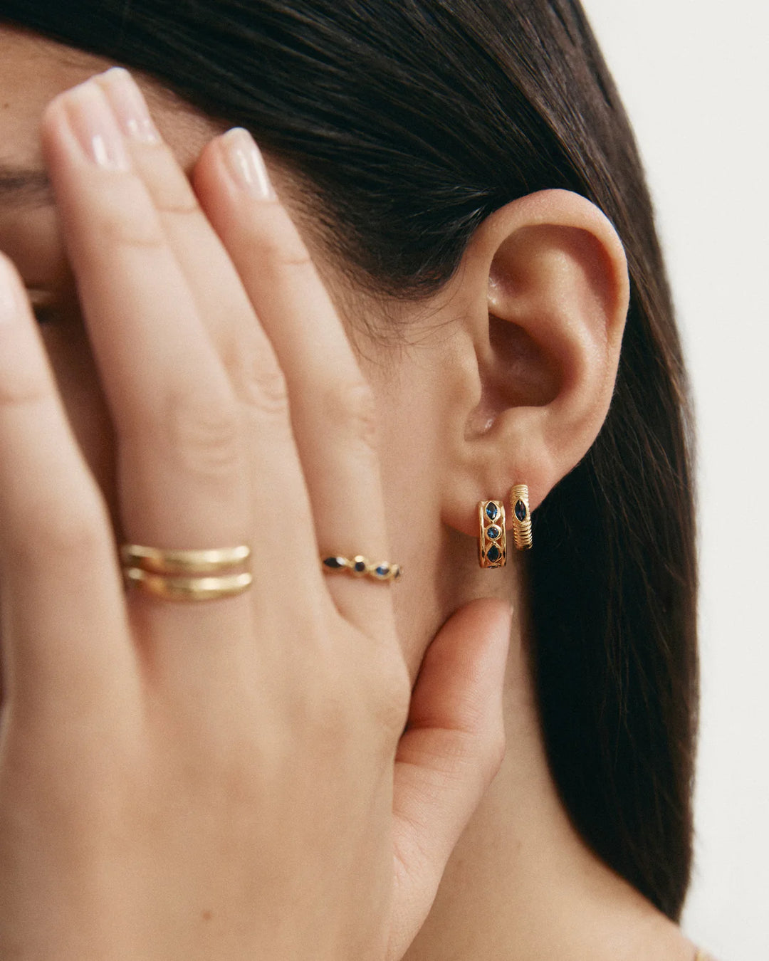 Kirstin Ash Synergy Hoops Gold Plated