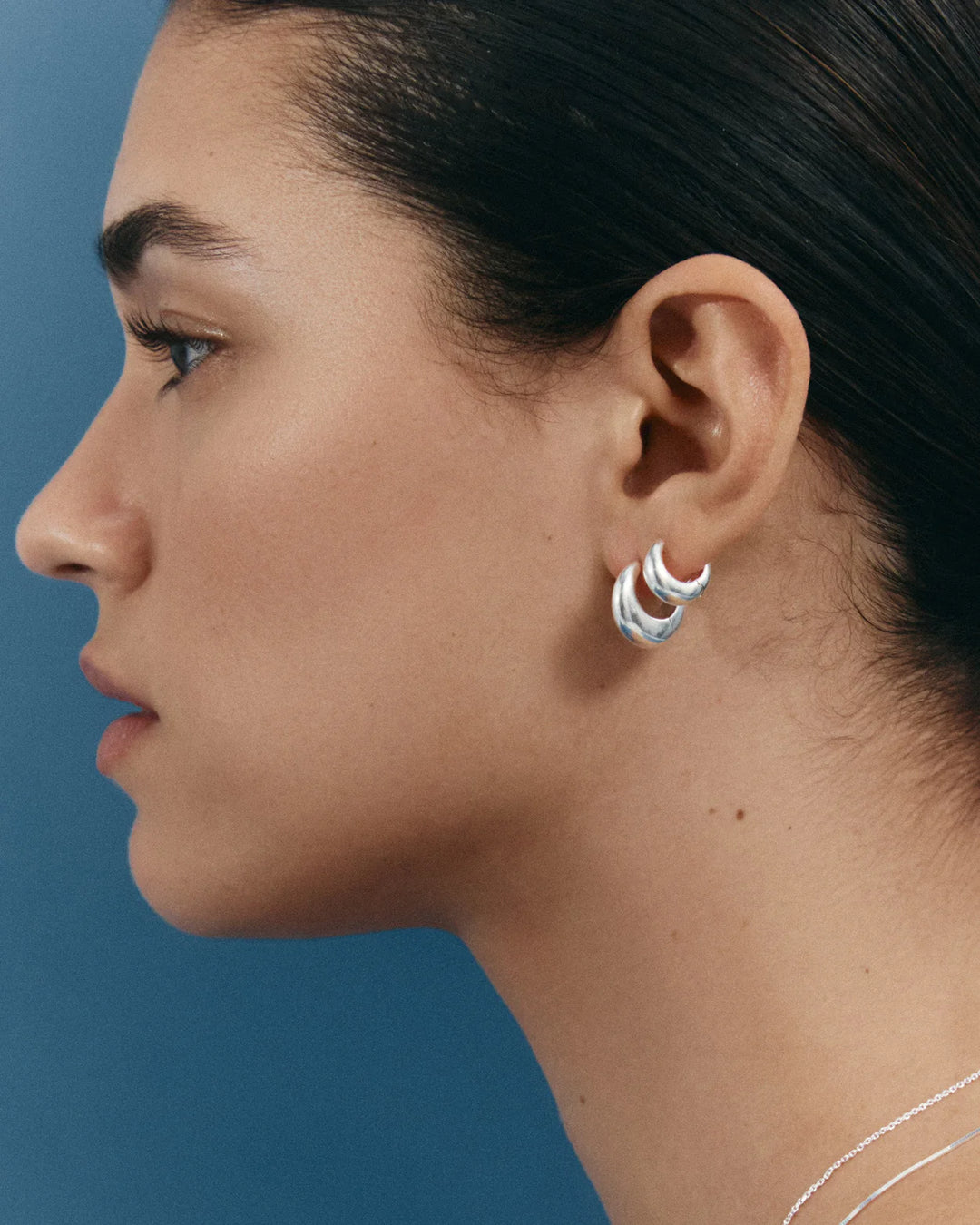 Kirstin Ash Indigo Hoops Sterling Silver