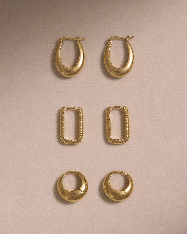 Kirstin Ash Indigo Small Hoops Gold Plated