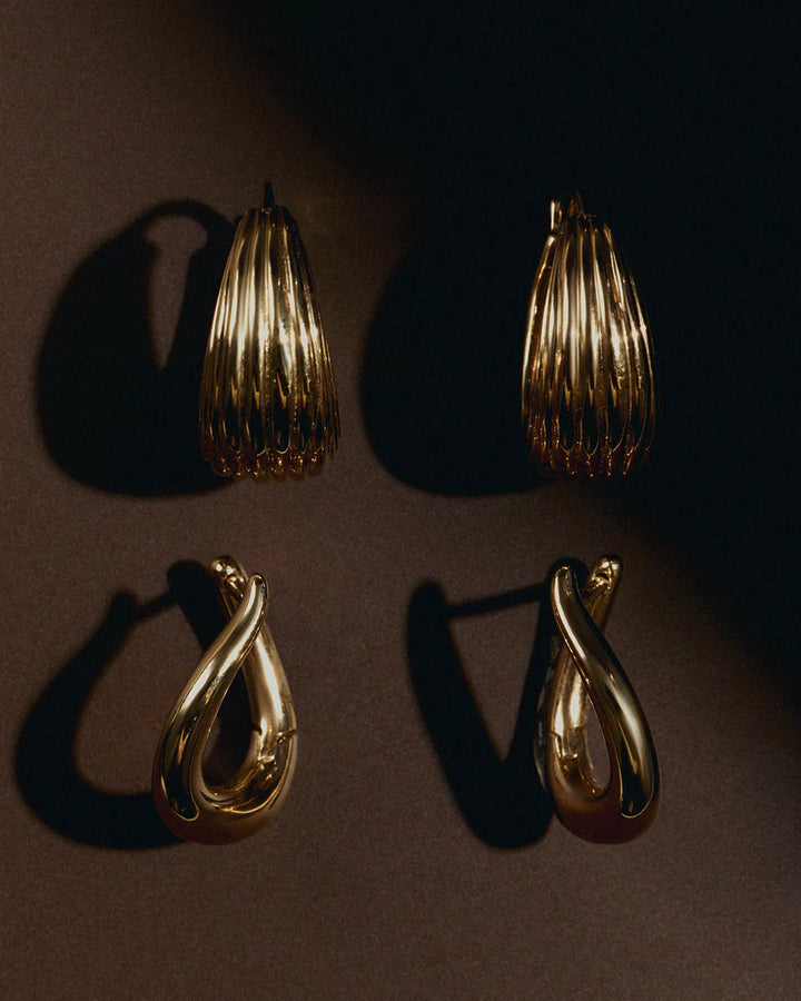 Kirstin Ash Mondo Hoops 18ct Gold Plated