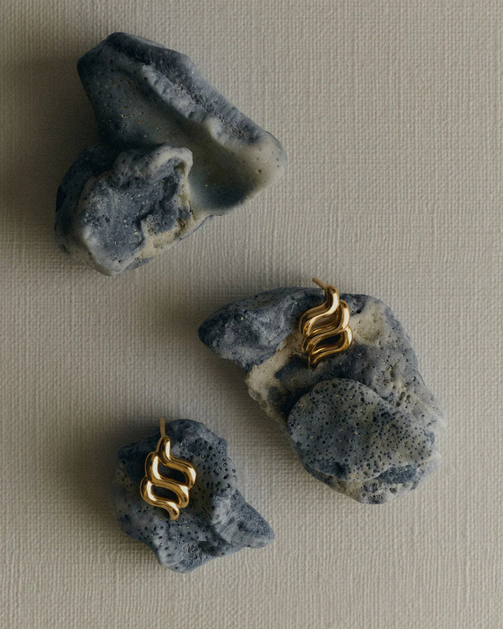 Kirstin Ash Arise Oversized Studs 18ct Gold Plated