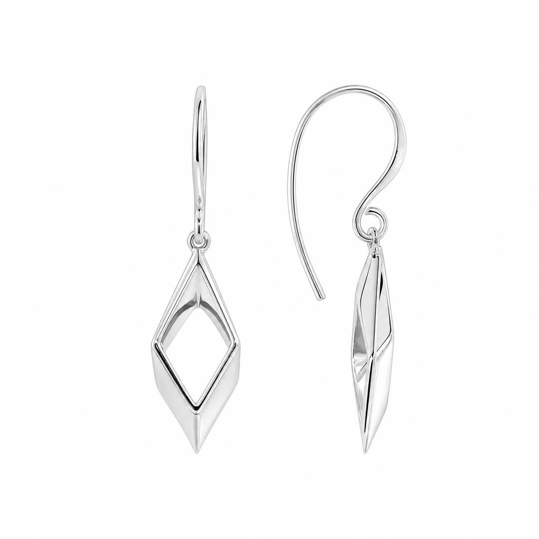 LT Sterling Silver Apex Rhombus Earrings