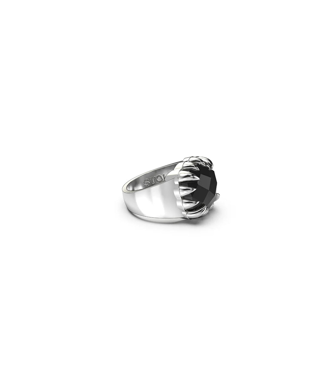 Stolen Silver Claw Ring - Onyx