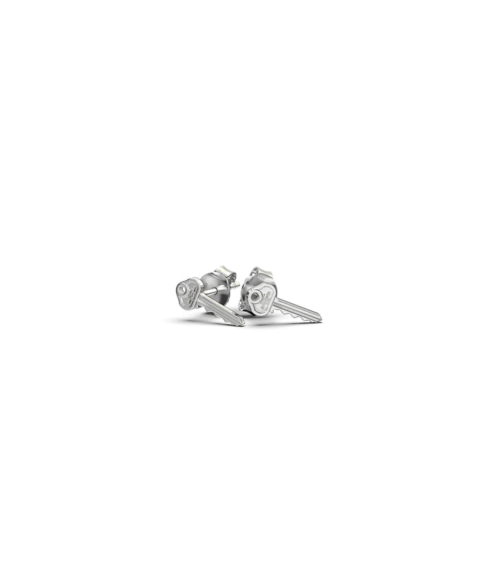 Stolen Mini Key Stud Earrings