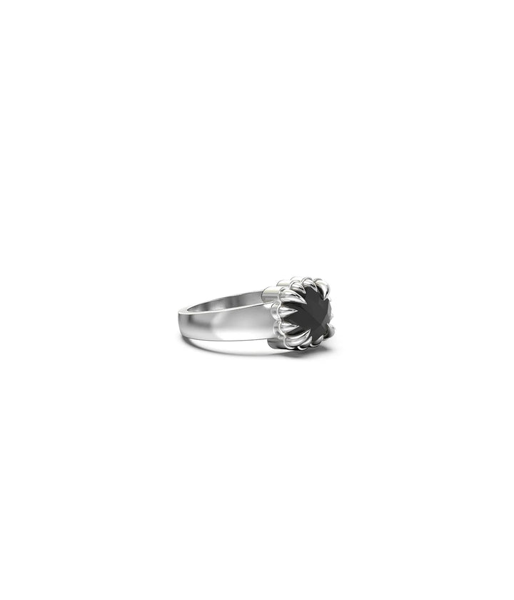 Stolen Silver Baby Claw Ring - Onyx