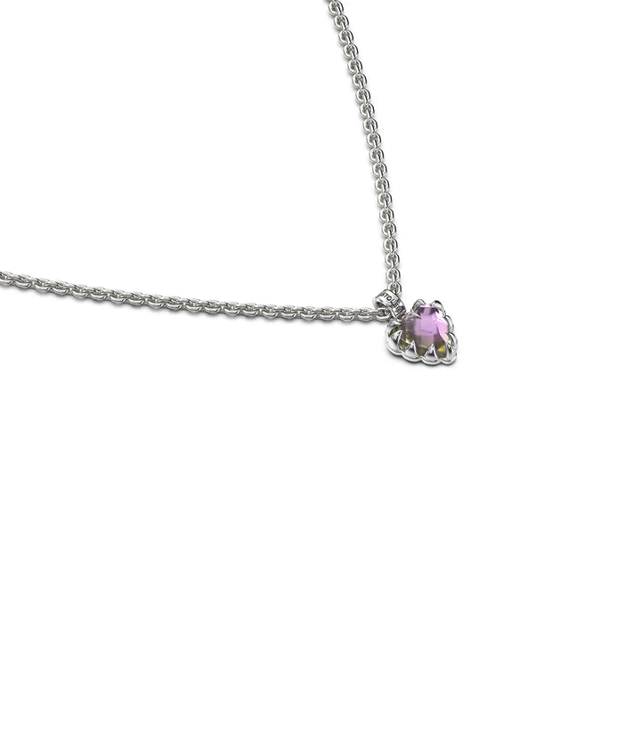Stolen Mini Love Claw Silver Necklace - Mystic Quartz