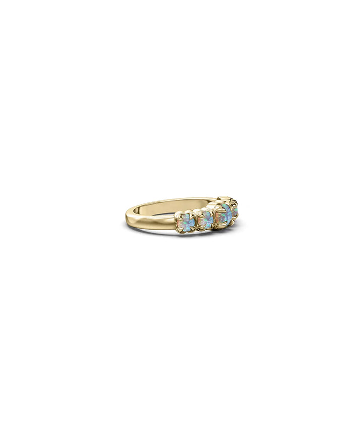 Stolen Gold Plated Halo Cluster Ring - Opal