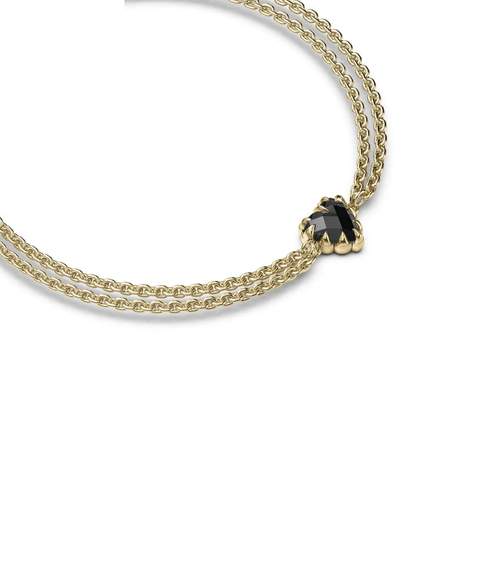 Stolen Gold Plated Love Claw Bracelet - Onyx