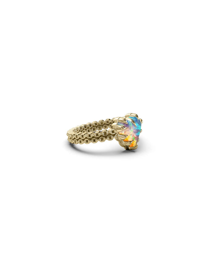 Stolen Gold Plated Mini Love Claw Ring - Bello Opal