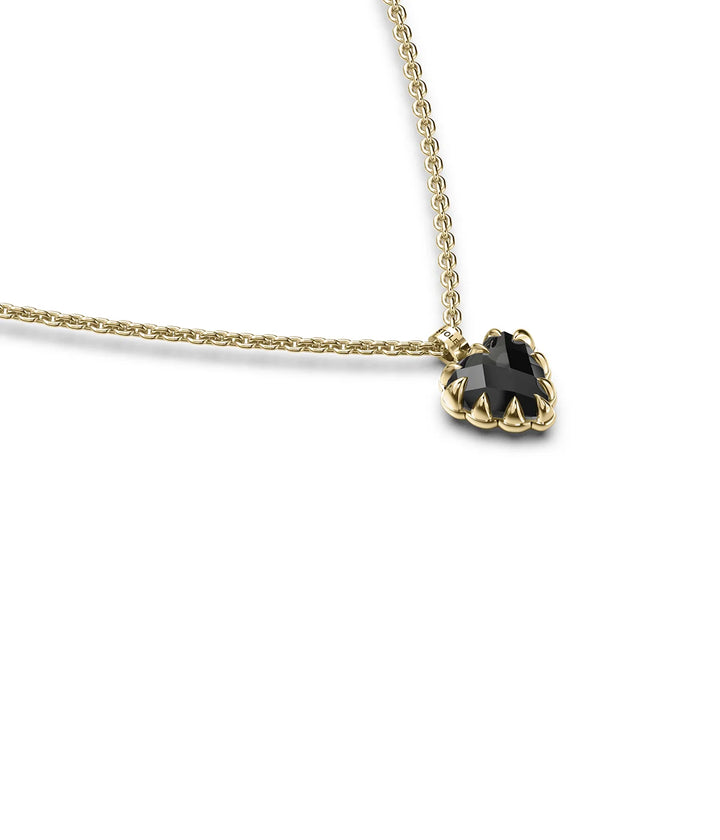 Stolen Gold Plated Love Claw Necklace - Onyx