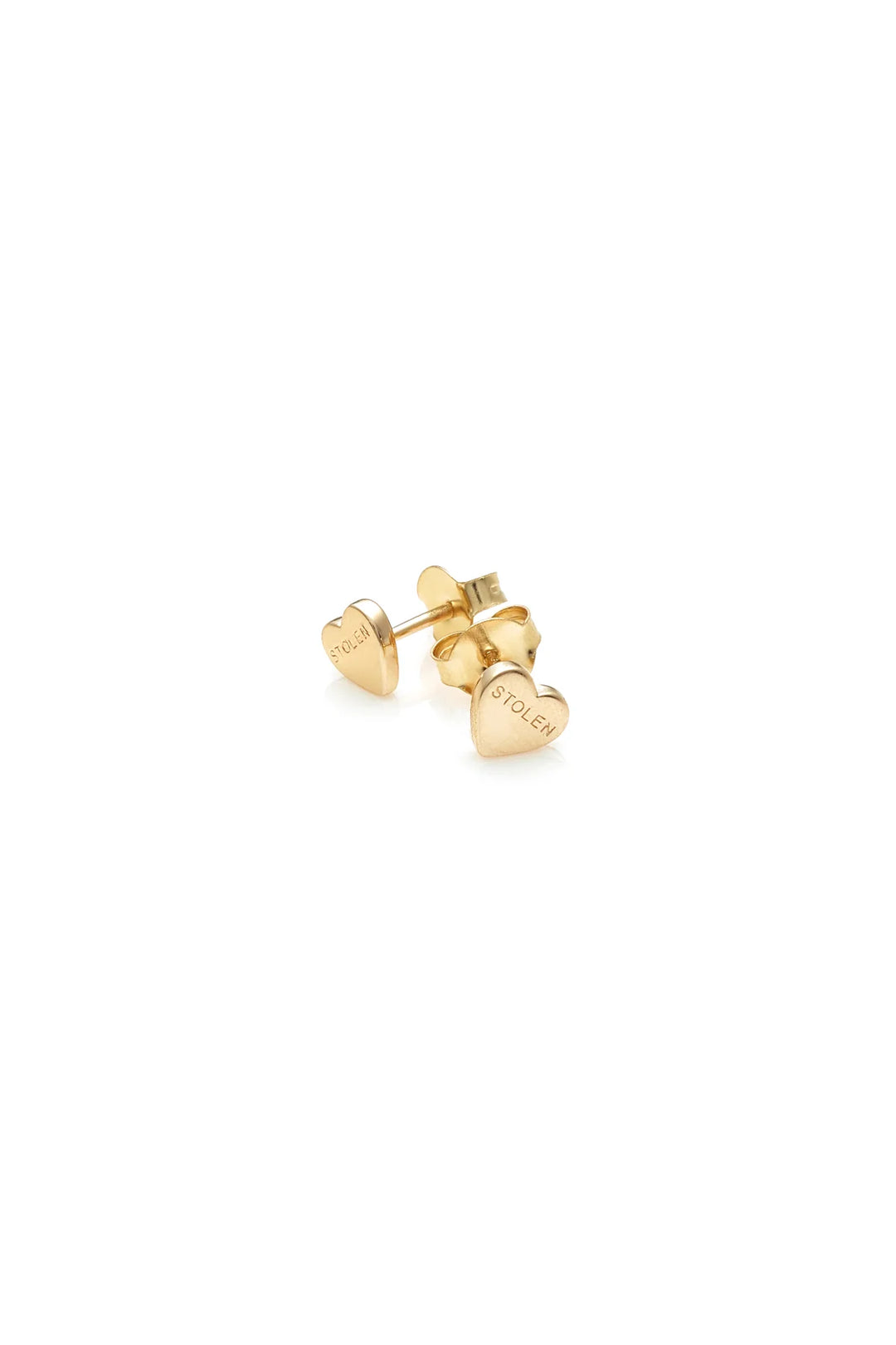 Stolen Gold Plated Tiny Heart Earrings