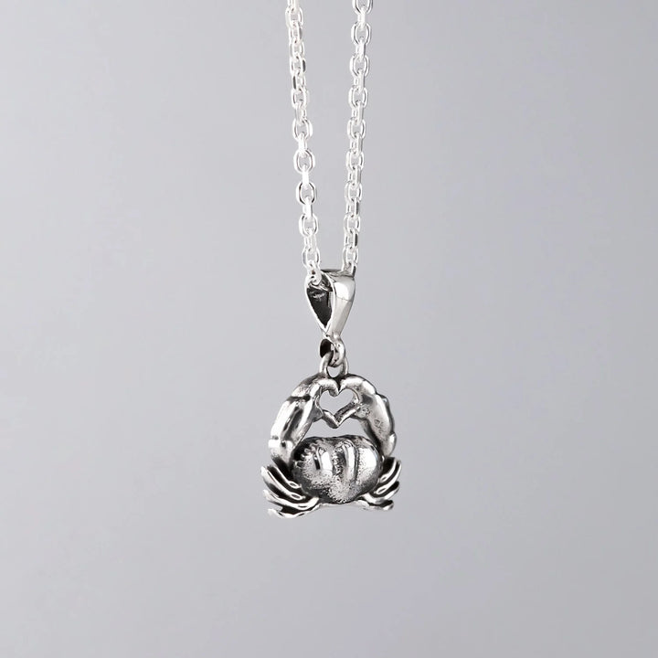 Nick Von K Sterling Silver Crab Romance Necklace