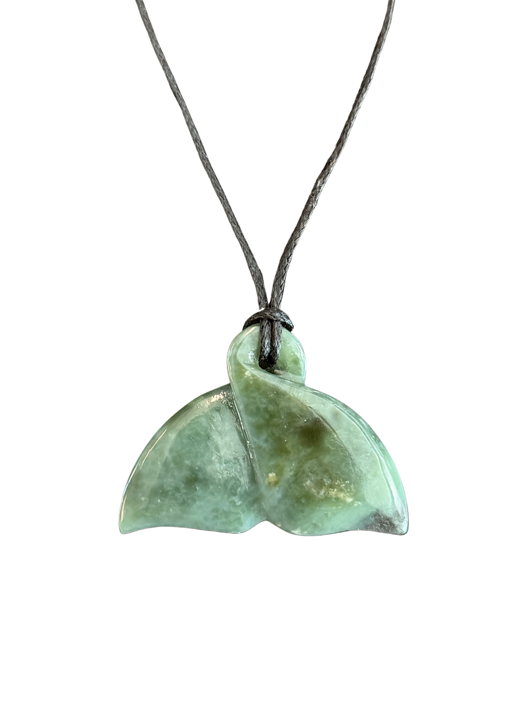 NZ Greenstone - Medium Whale Tail 35mm x 30mm