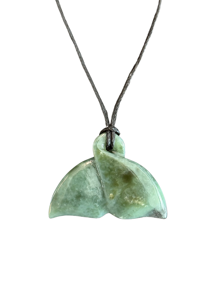 NZ Greenstone - Medium Whale Tail 35mm x 30mm