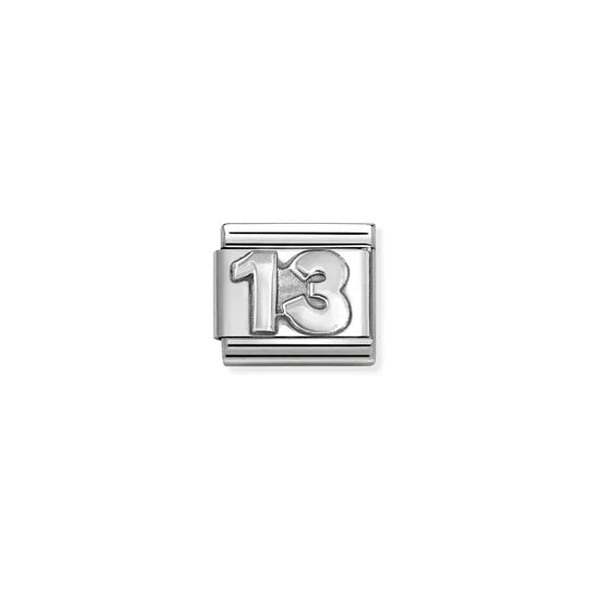 Nomination Classic Link 330101/75 Number 13 in Sterling Silver