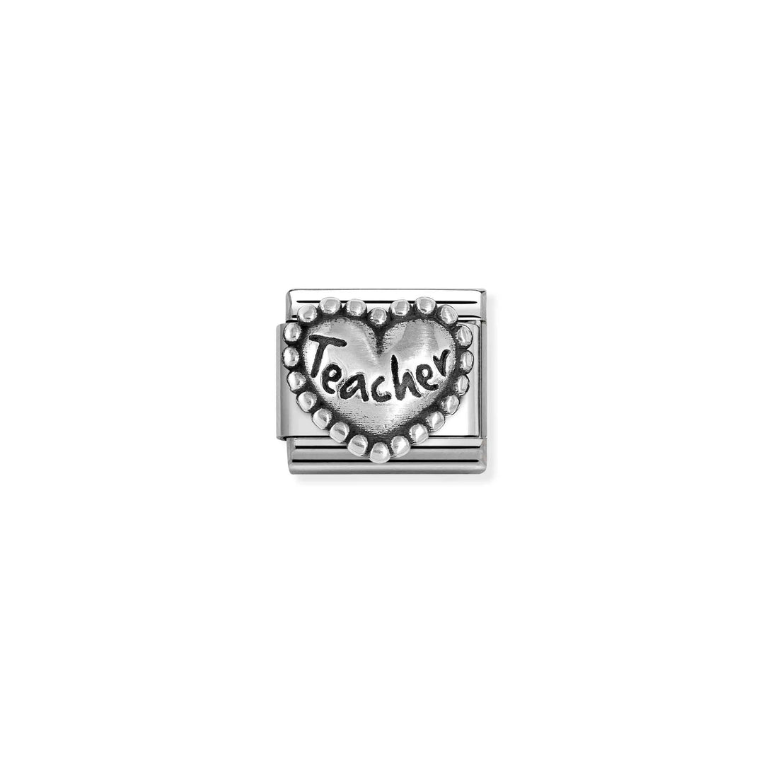 Nomination Classic Link 330101/89 Teacher Heart in Sterling Silver