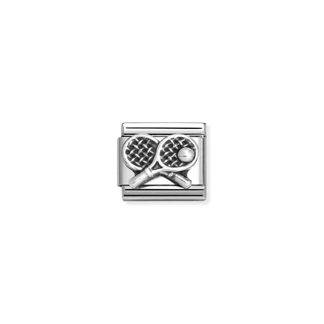 Nomination Classic Link 330101/68 Tennis Rackets in Sterling Silver
