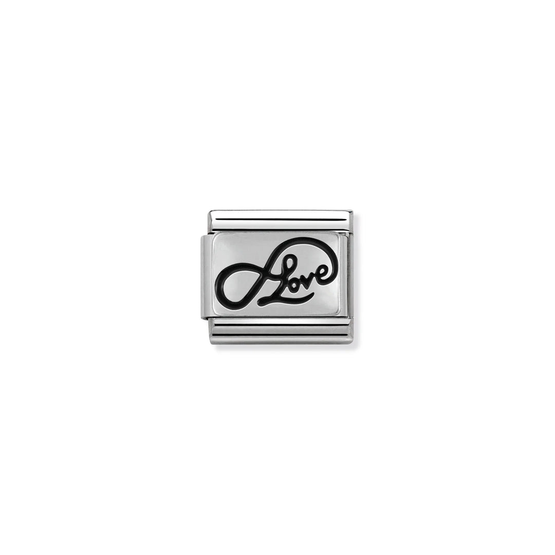 Nomination Classic Link 330102/07 Infinity Love Writing in Sterling Silver