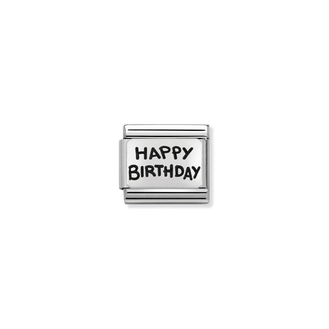 Nomination Classic Link 330102/41 Happy Birthday in Sterling Silver