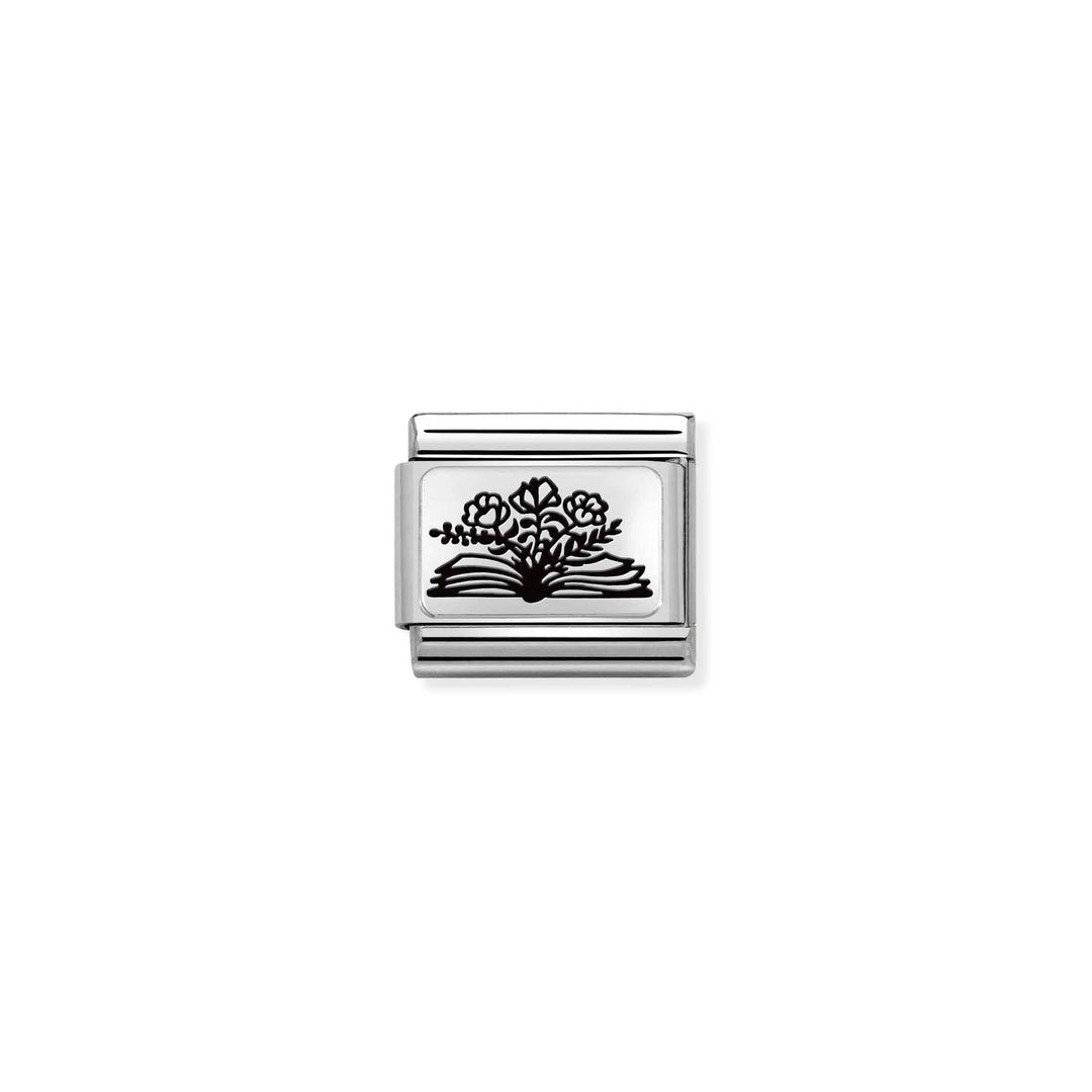 Nomination Classic Link 330111/27 Book with Flowers in Sterling Silver