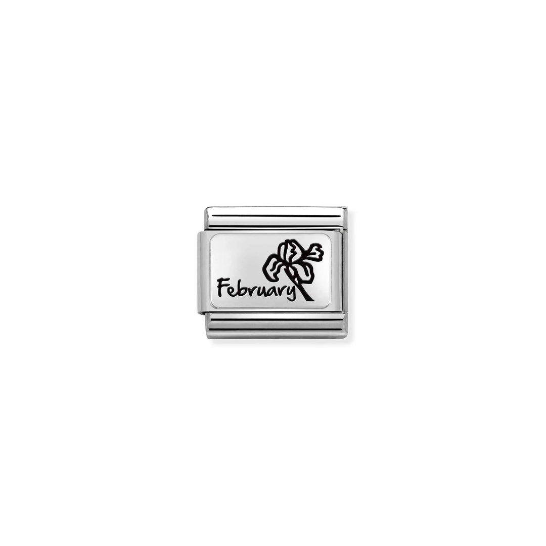 Nomination Classic Link 330112/14 February Flower in Sterling Silver