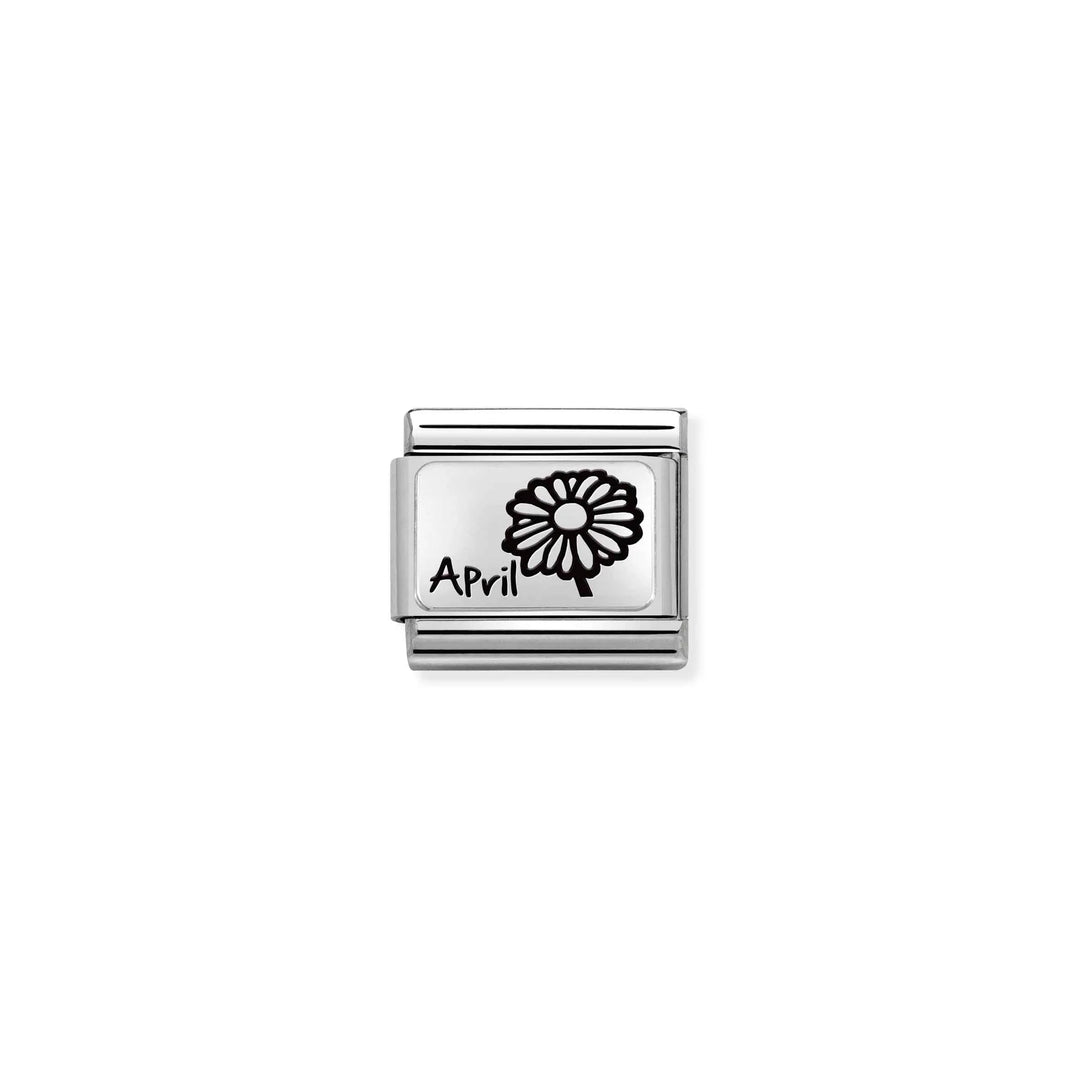 Nomination Classic Link 330112/16 April Flower in Sterling Silver