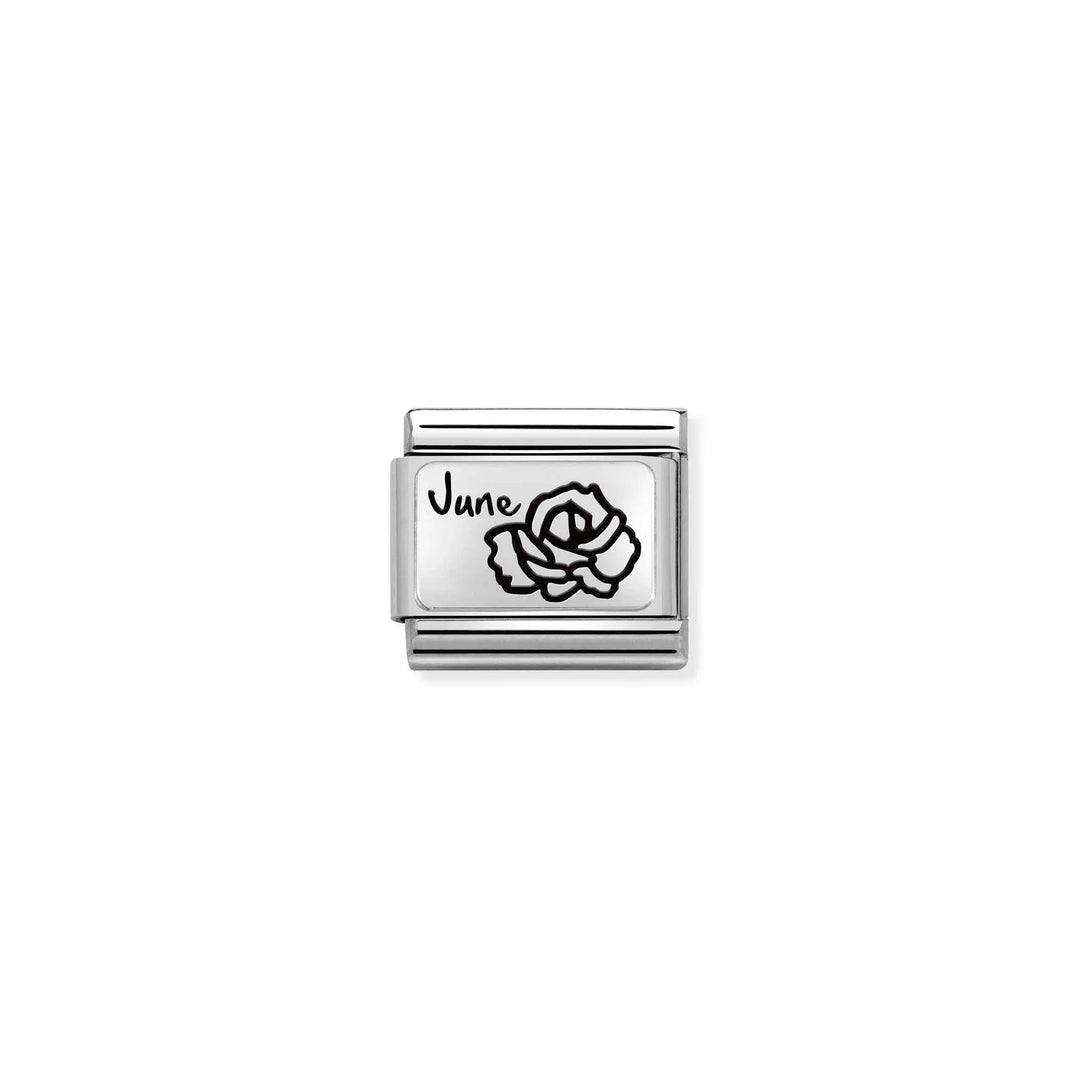 Nomination Classic Link 330112/18 June Flower in Sterling Silver