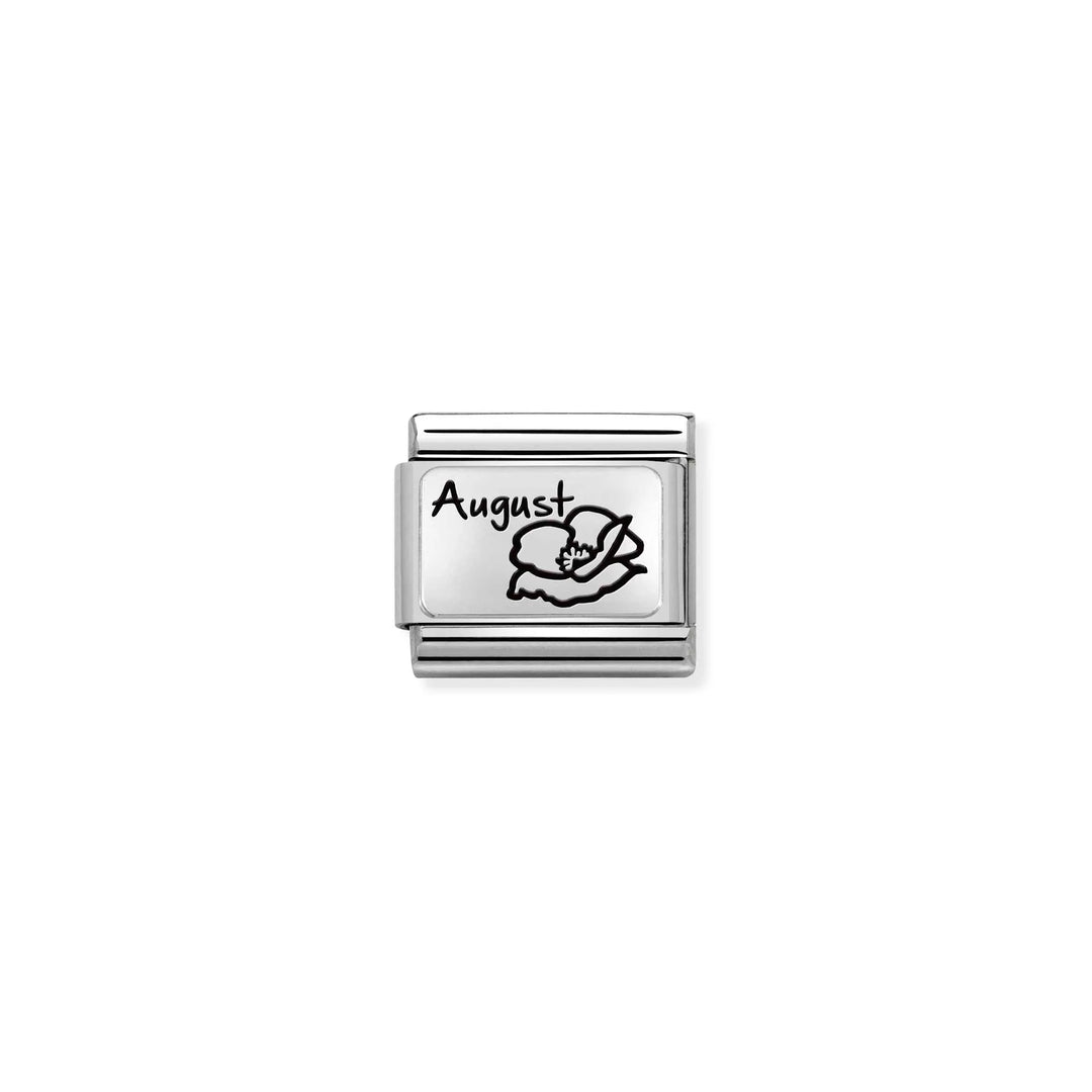 Nomination Classic Link 330112/20 August Flower in Sterling Silver