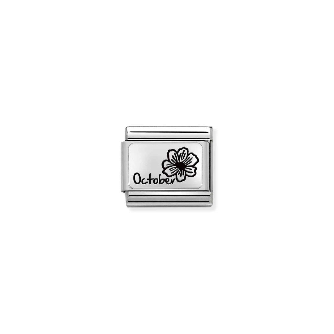 Nomination Classic Link 330112/22 October Flower in Sterling Silver