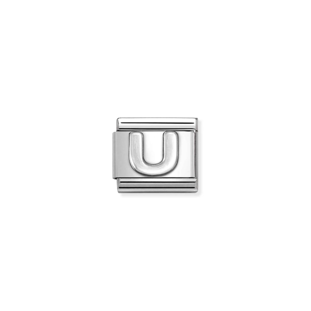 Nomination Classic Link 330113/21 Letter U in Sterling Silver