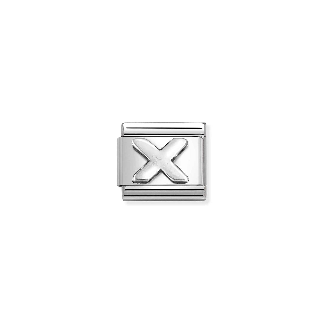 Nomination Classic Link 330113/24 Letter X in Sterling Silver