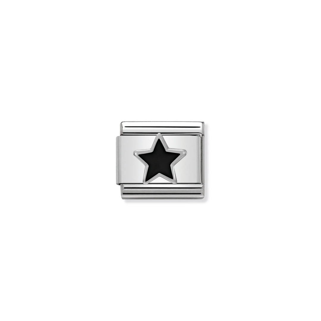 Nomination Classic Link 330202/05 Black Star in Enamel & Sterling Silver