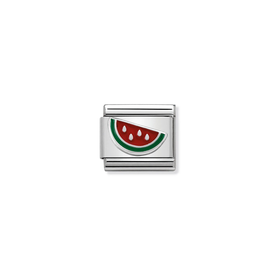Nomination Classic Link 330202/42 Watermelon in Enamel & Sterling Silver