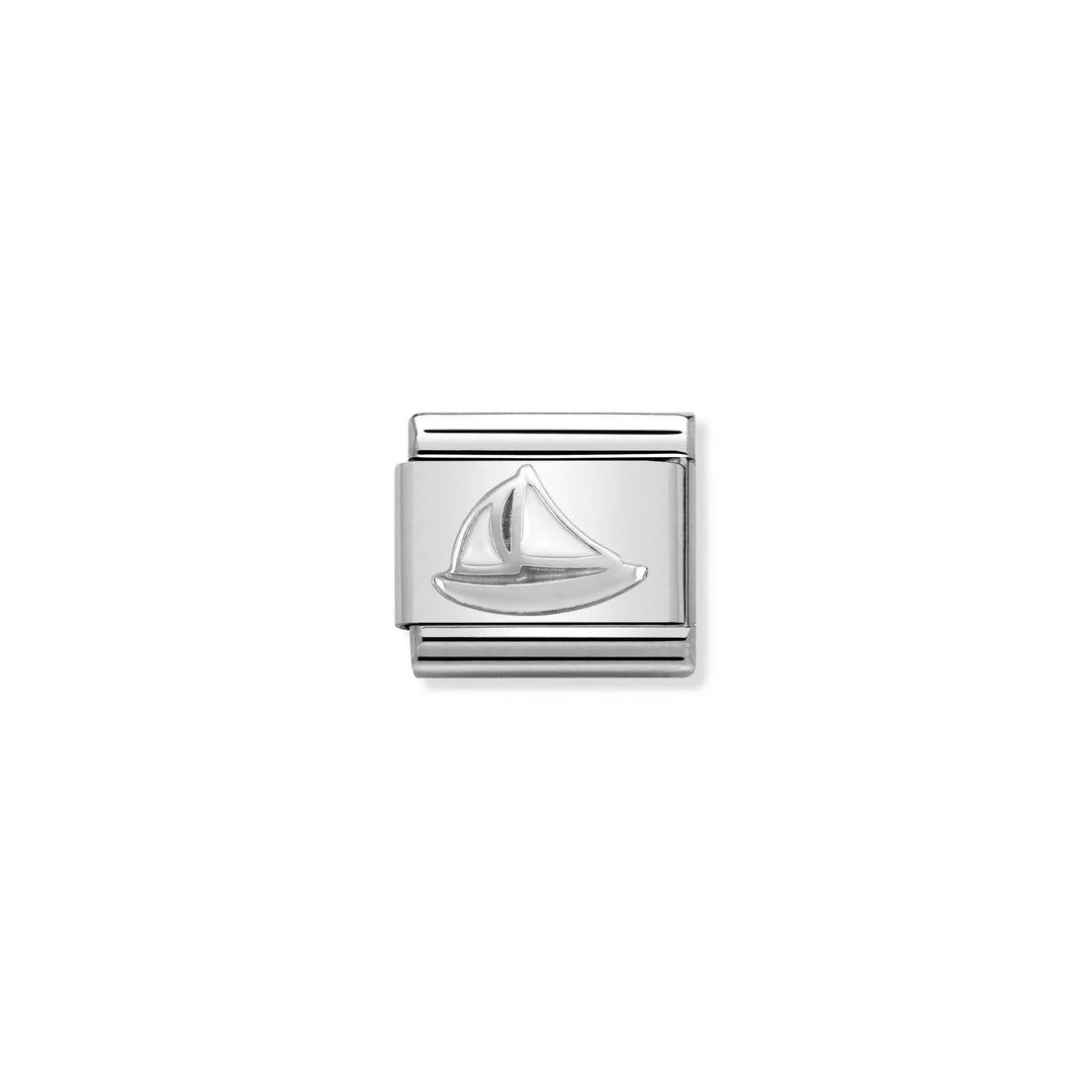 Nomination Classic Link 330202/47 Sail Boat in Enamel & Sterling Silver