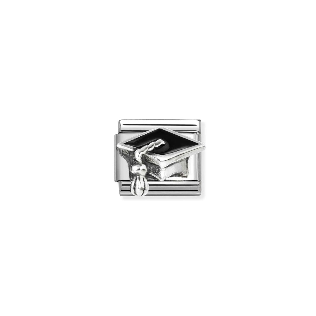 Nomination Classic Link 330204/32 Graduation Hat in Sterling Silver & Enamel