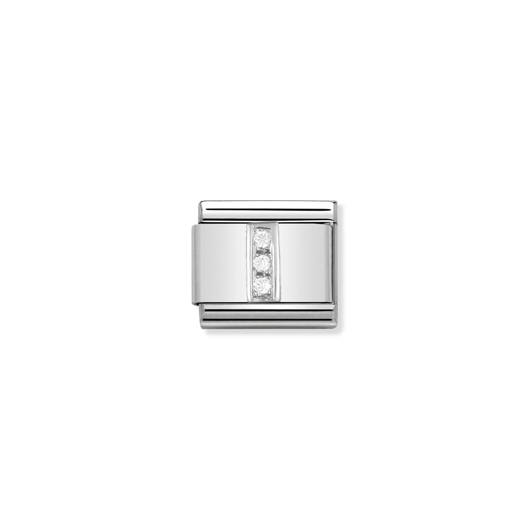 Nomination Classic Link 330301/02 Letter I with CZ in Sterling Silver