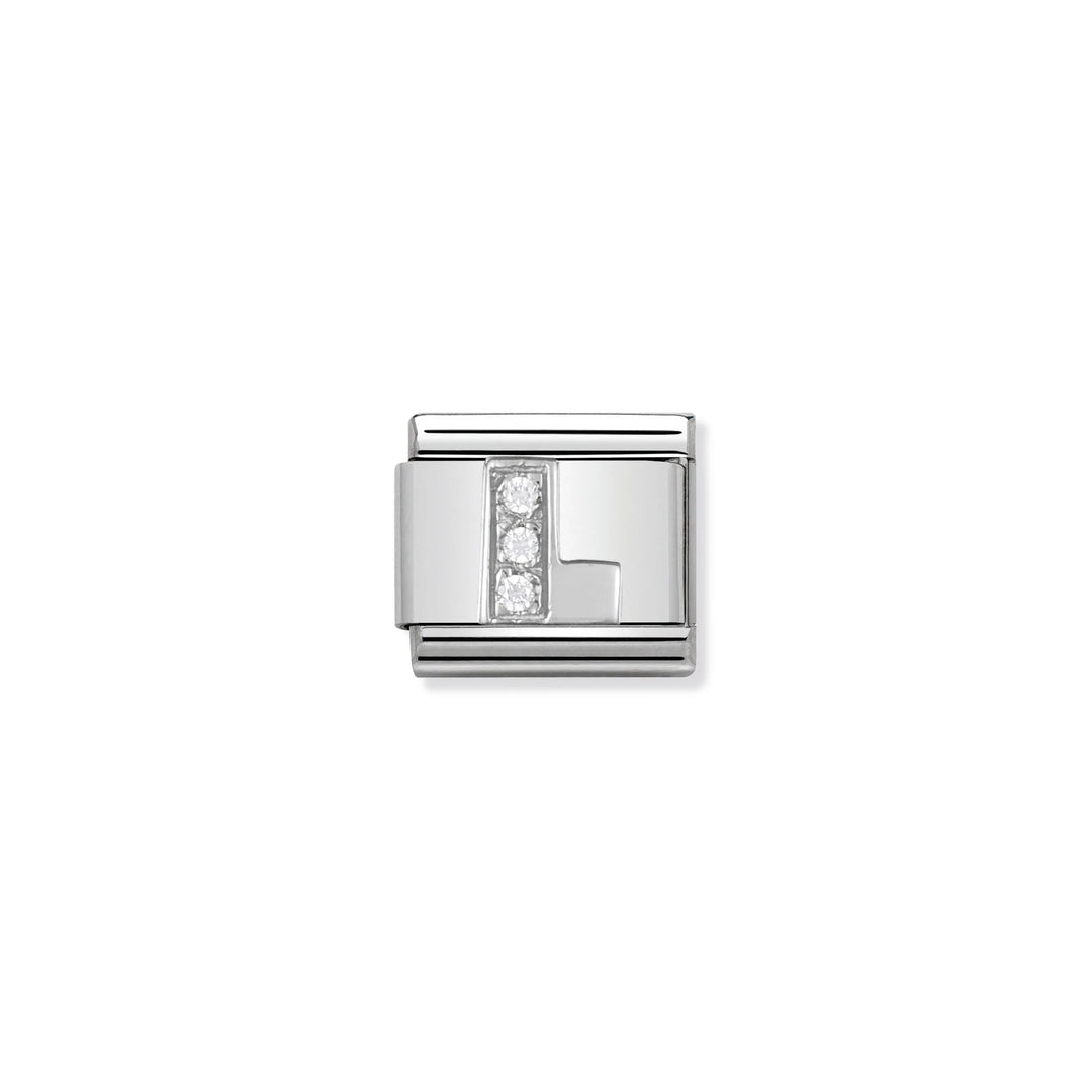 Nomination Classic Link 330301/02 Letter L with CZ in Sterling Silver